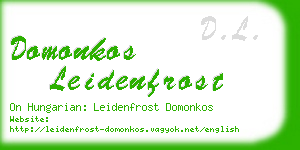 domonkos leidenfrost business card